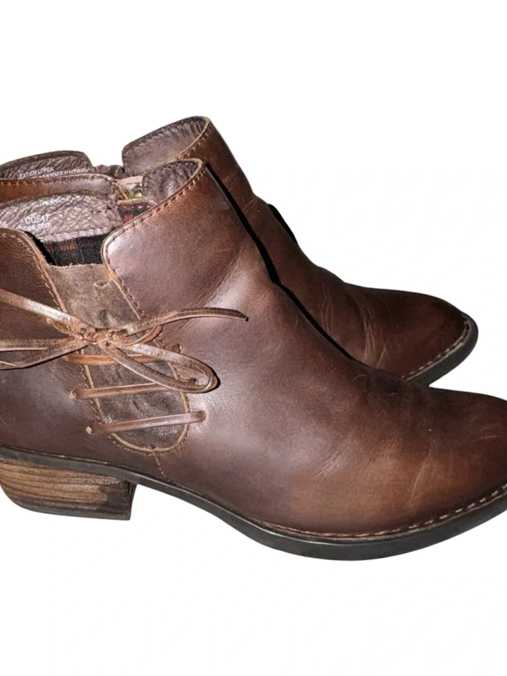 Women’s Born Bowlen Brown Leather Ankle Boots size 7.5